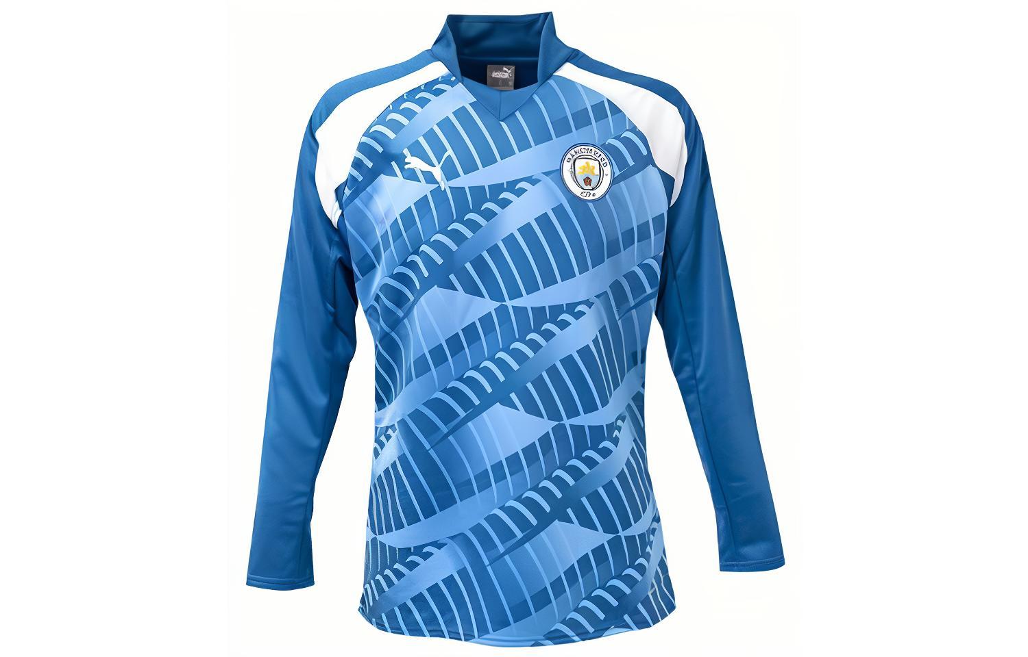 PUMA Puma, football uniform, football blue long-sleeve