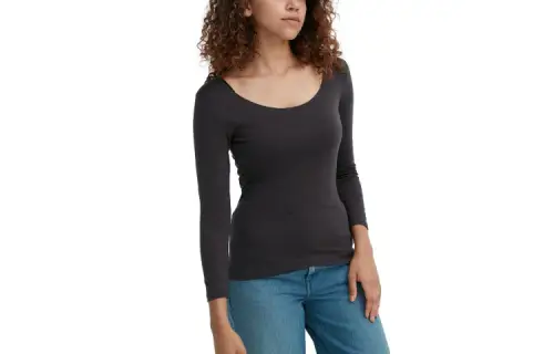 UNIQLO T Shirts Women's Truffle Gray Crew Neck Moderate Straight Fit