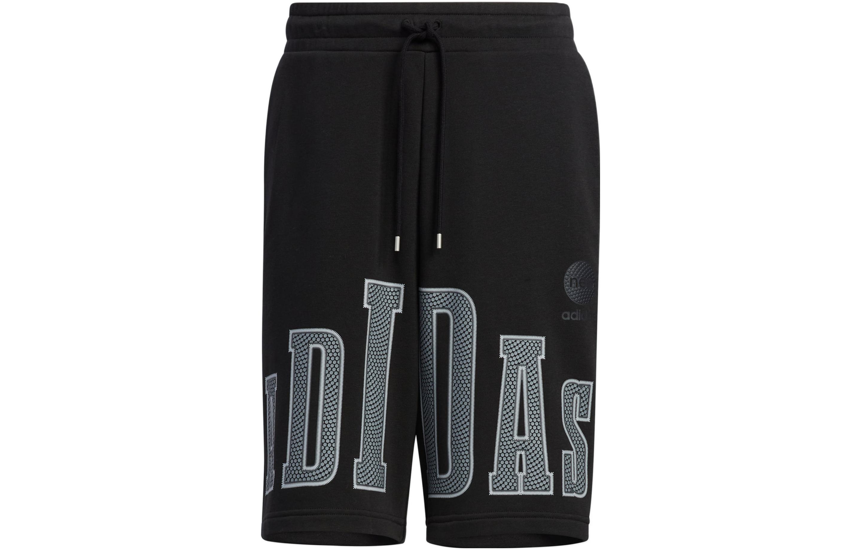 adidas neo Big Logo Print Sports Shorts Black
