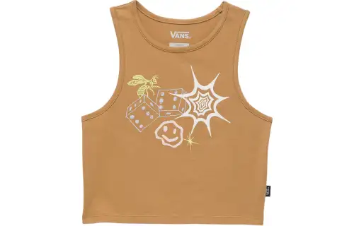 Vans Tank Tops Women's Brown Crew Neck Moderate Other