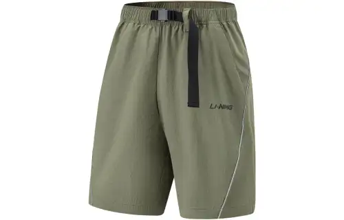 Li Ning Fitness Series Sports Shorts Men's Army Canvas Green