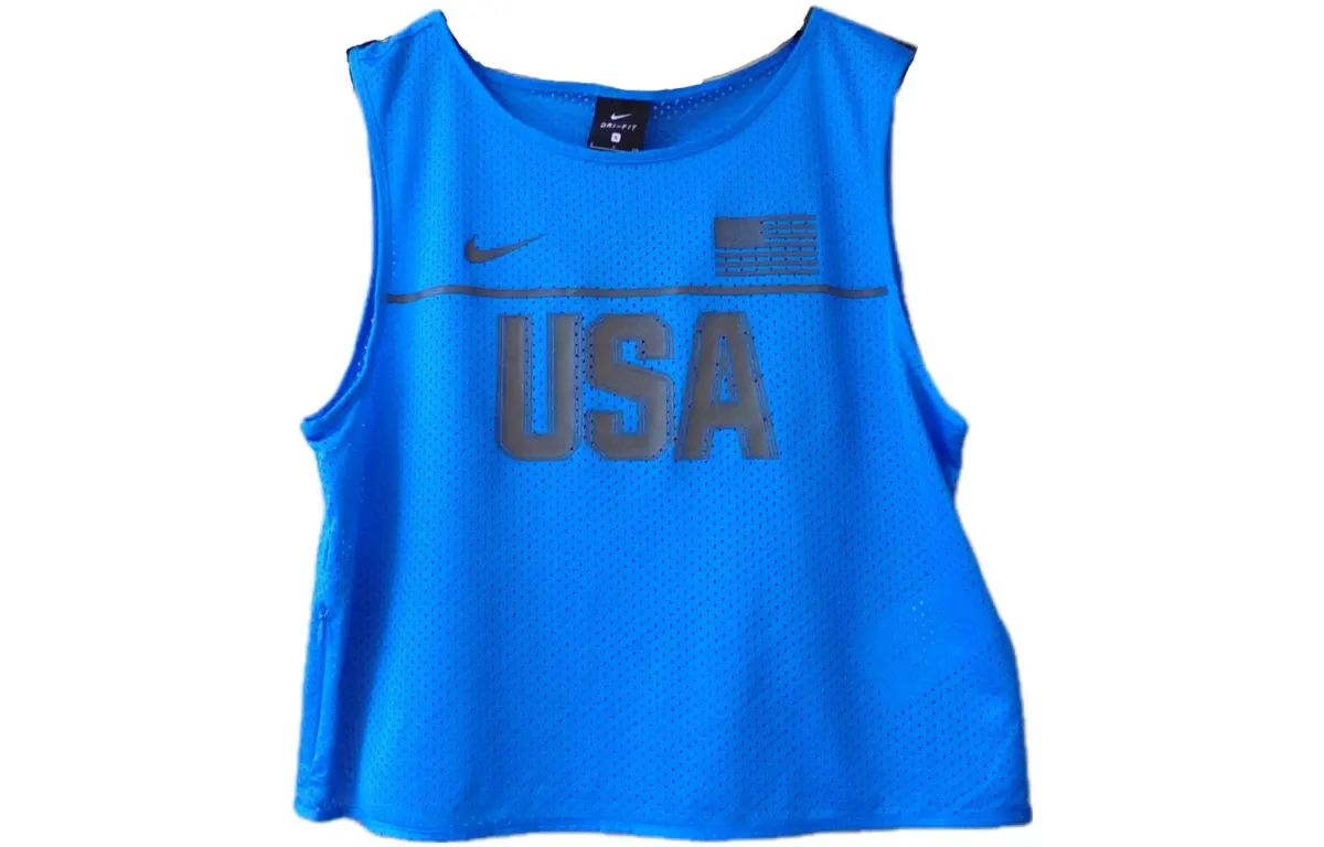 Nike T-Shirts Women's Blue Crew Neck Moderate Nipped-in Waist
