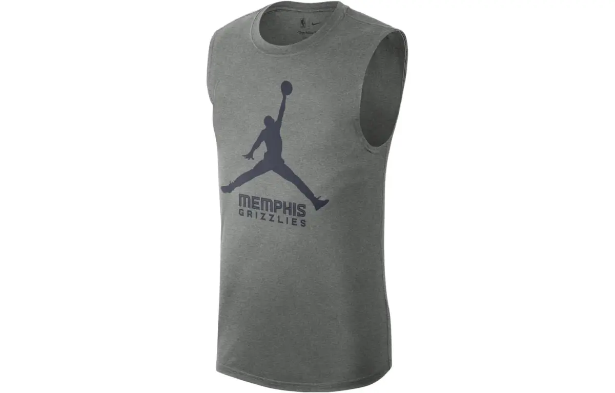 Jordan Basketball Jerseys Men's Rolling Gray Crew Neck Moderate