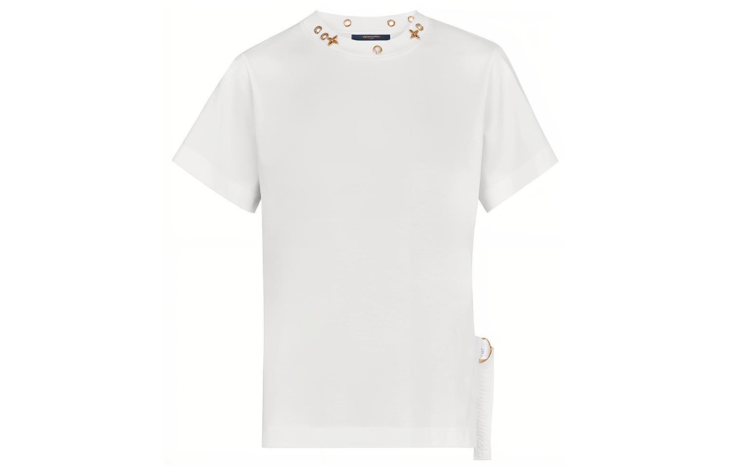 Женская футболка Louis Vuitton Side Strap (белая)