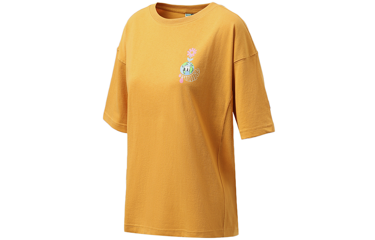 Женские футболка PUMA PUMA Downtown Graphic T (желтая)