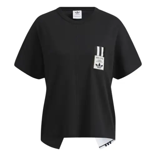 Adidas Originals Set in Sleeve T Shirt Women's Black