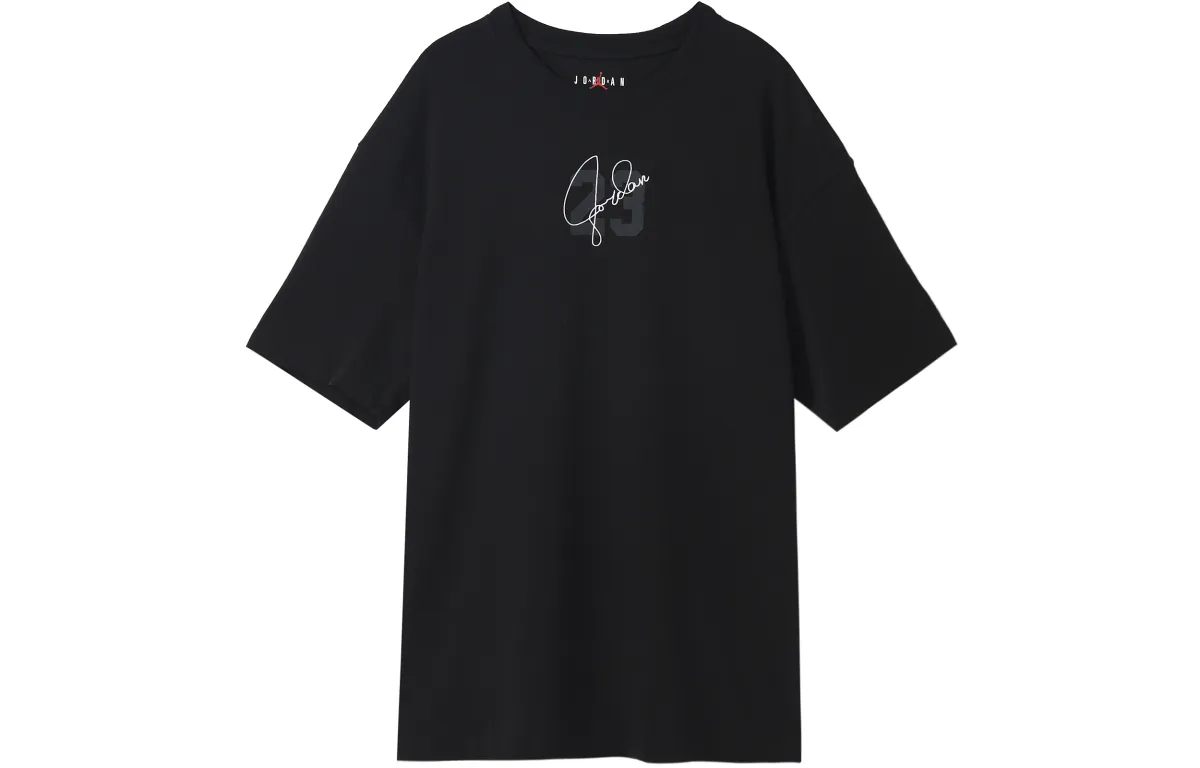Jordan Drop Shoulder Sleeve T Shirt Women's Black