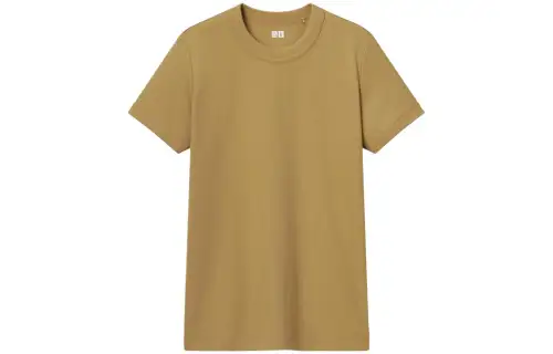 UNIQLO U Collection T Shirts Women's Bright Yellow Crew Neck Moderate