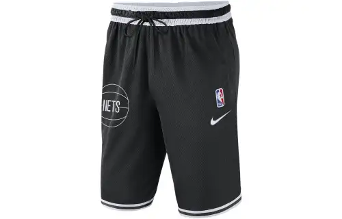 Nike Dri-FIT NBA Brooklyn Nets monogram print colorblock drawstring basketball pants for men