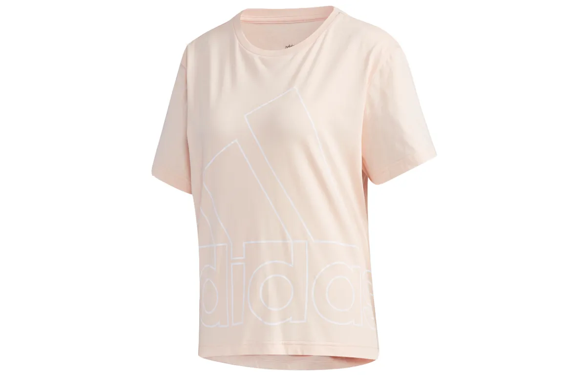 Adidas Drop Shoulder Sleeve T Shirt Women's Pink