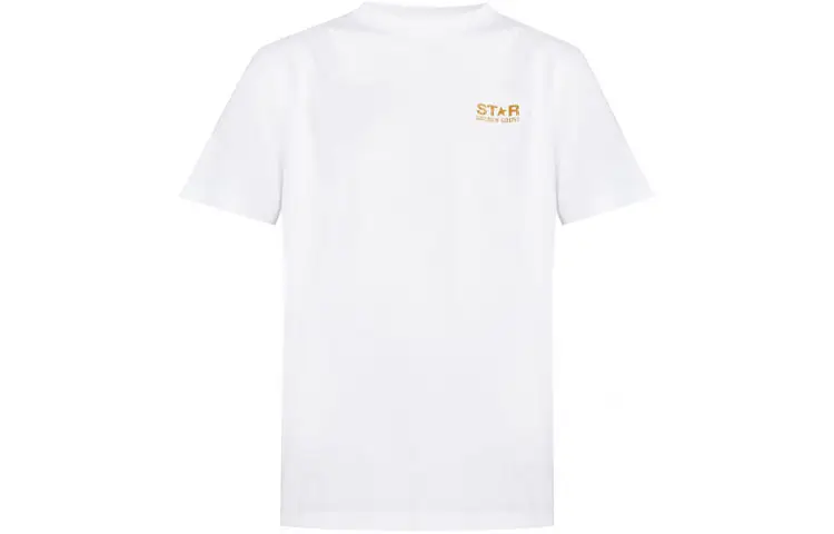 Golden Goose T Shirts Women's White Crew Neck Moderate