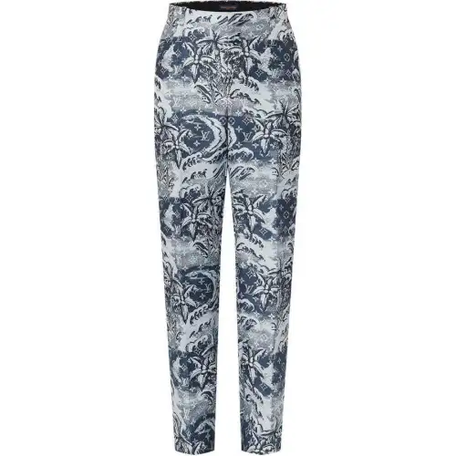 LOUIS VUITTON Monogram Cotton And Linen Blend Classic Pants