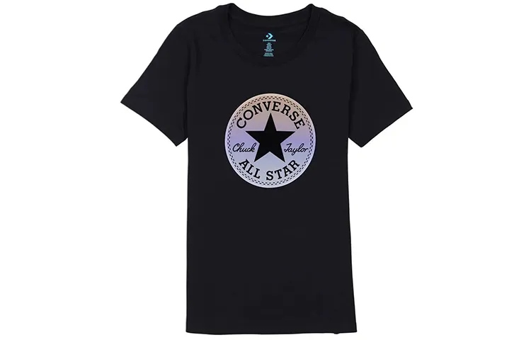 Converse Set in Sleeve T Shirt Women's Black