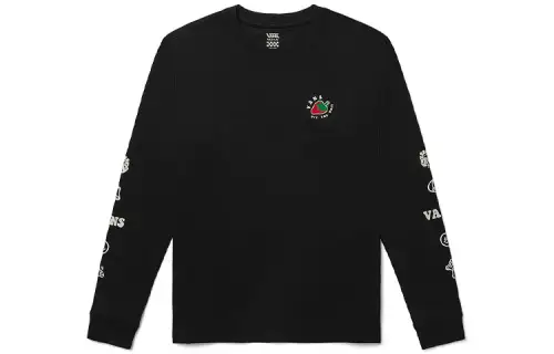 Vans Set in Sleeve T Shirt Women's Black