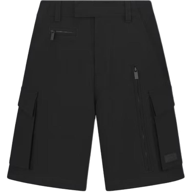 DIOR Dior 2024 Autumn Men's Collection Solid Color Low Waist Zipper Slim Fit Casual Shorts Men's Black