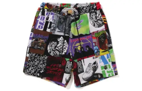 Bape Album Monogram Sweat Shorts