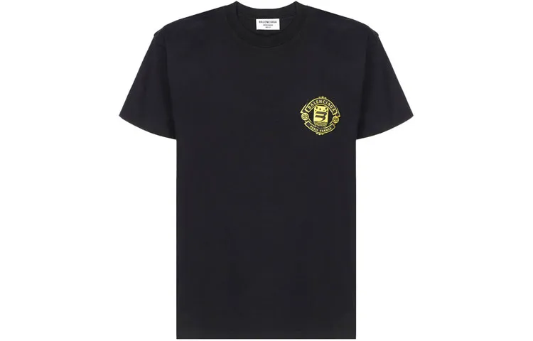 Balenciaga T-Shirts Women's Black Crew Neck Moderate