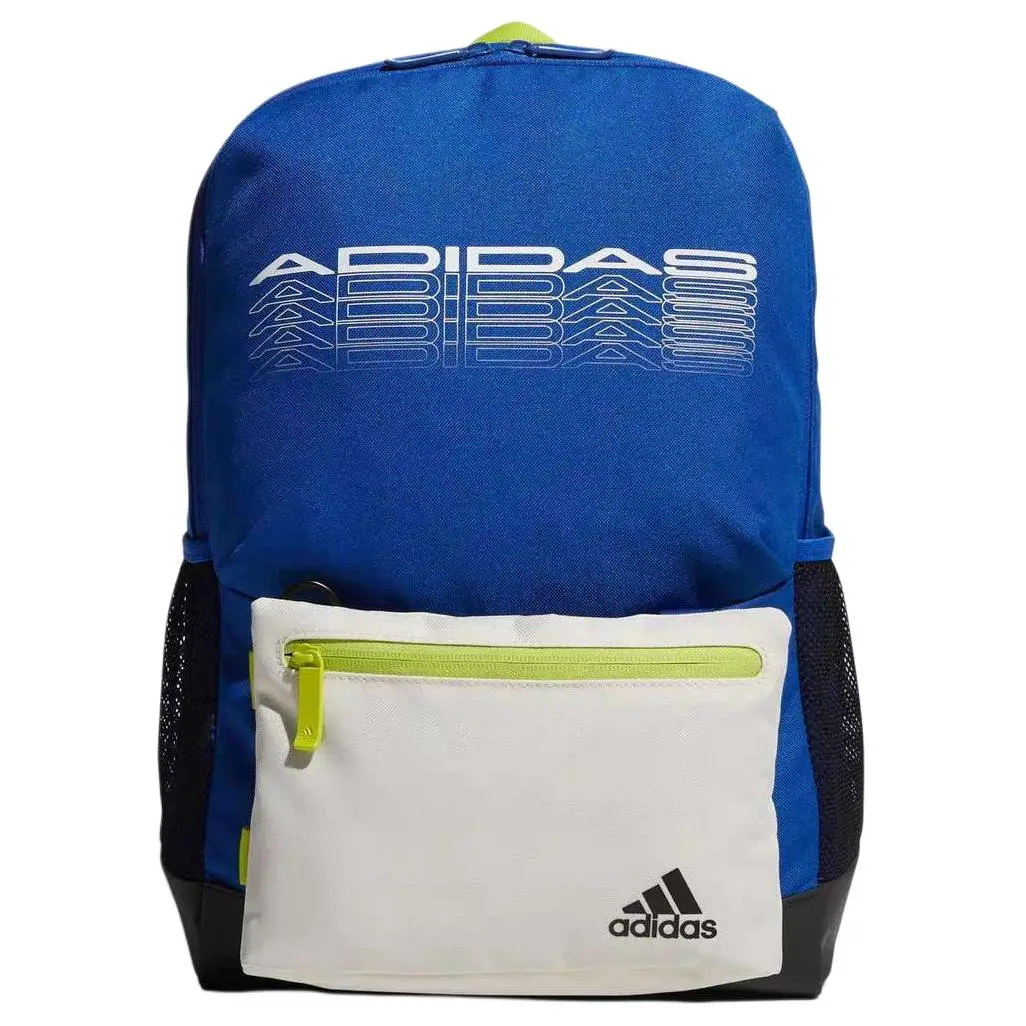 Adidas Recycled Polyester Backpack Unisex Collegiate Blue & Yellow White