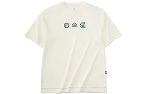 Anta Drop Shoulder Sleeve T Shirt Women's Duck Down White