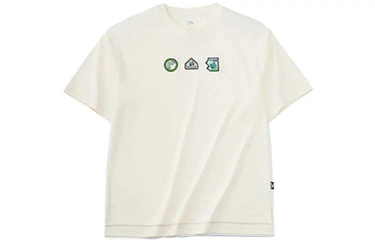 Anta Drop Shoulder Sleeve T Shirt Women's Duck Down White