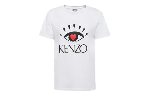 KENZO T Shirts Women's White Crew Neck Moderate Straight Fit