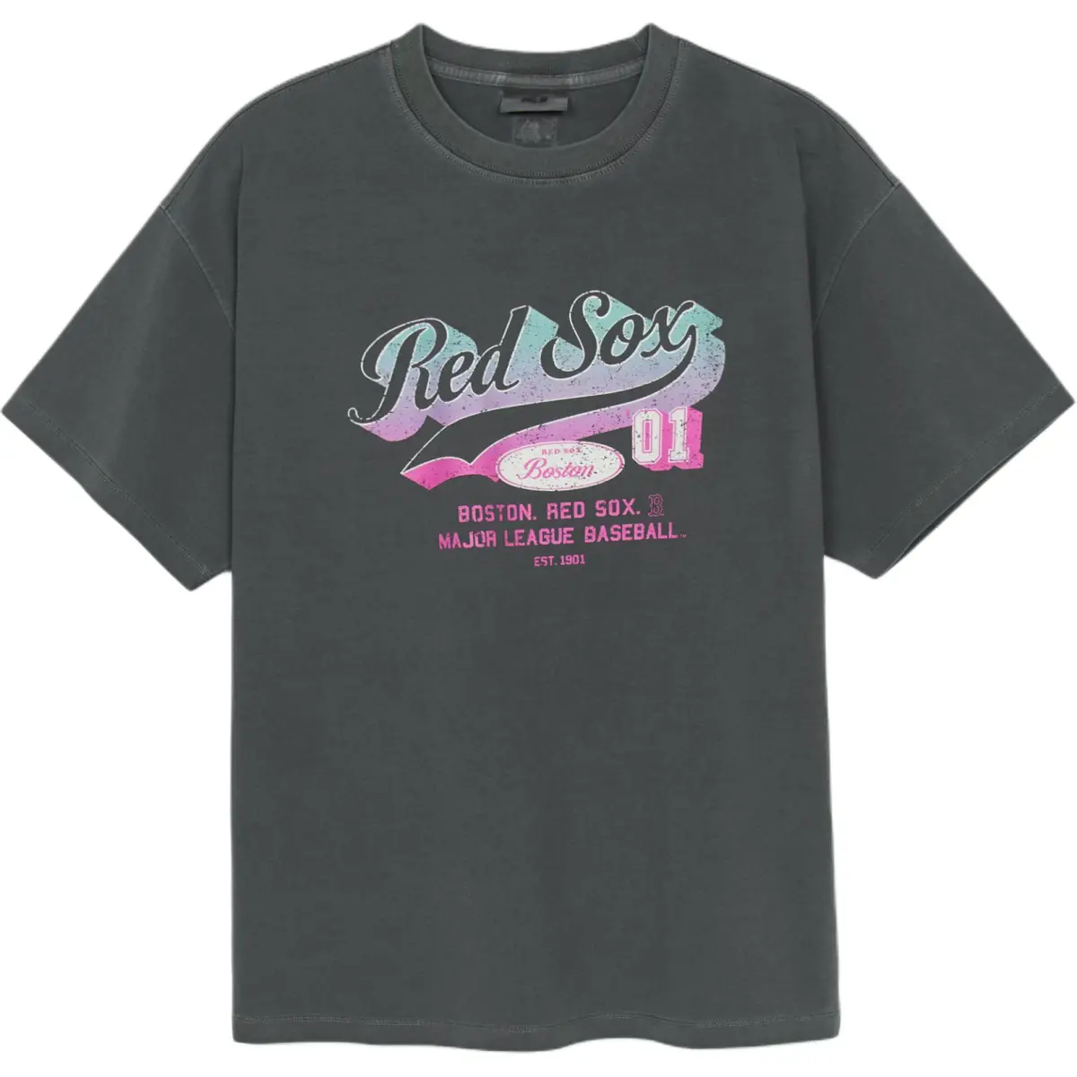 MLB T-Shirts Women's Gray Crew Neck