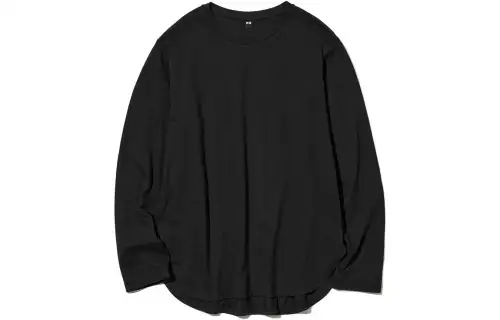 UNIQLO T Shirts Women's Black Crew Neck Moderate Other