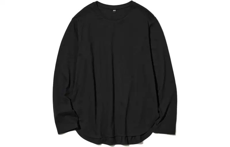UNIQLO T Shirts Women's Black Crew Neck Moderate Other