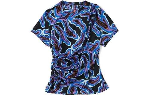 Li Ning Sports Basketball Collection T Shirts Women's Blue Crew Neck Moderate