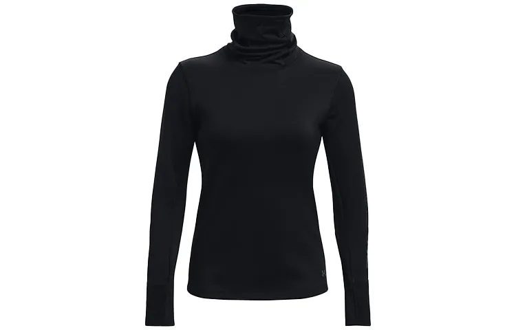 Under Armour T-Shirts Women's Black Draped Collar Moderate Straight Fit
