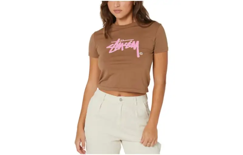 Stussy Regular T Shirt Women's Brown