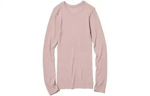UNIQLO T Shirts Women's First Peach Pink Crew Neck Moderate Other