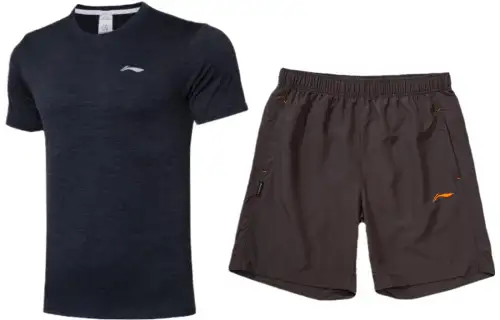 Li Ning Fitness Sets Men's Crew Neck Moderate