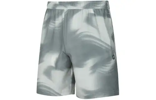 Skechers Casual Shorts Men's Gray White Ink All Over Print