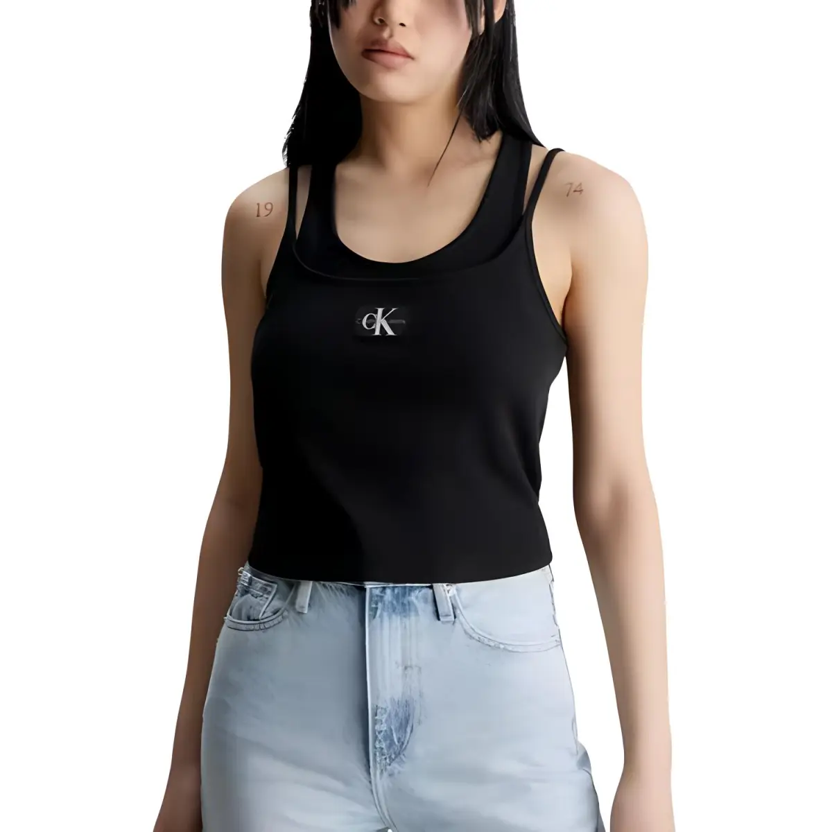 CALVIN KLEIN Tank Top Europe Version Women's Black