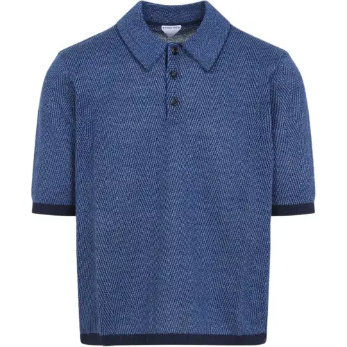 Bottega Veneta Patterned Short Sleeved Polo Shirt