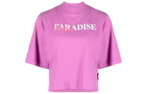 PALM ANGELS Crew Neck T Shirt Purple