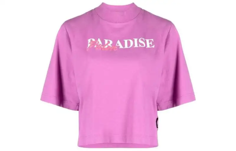 PALM ANGELS Crew Neck T Shirt Purple