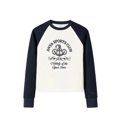 Anta Life Collection T Shirt Women's Warm Jade White/Indigo Blue