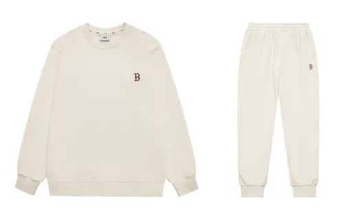 MLB Base comfortable universal creamy sweatshirt for men and women, loose fit