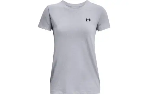 Under Armour T Shirts Women's Gray Crew Neck Moderate Straight Fit