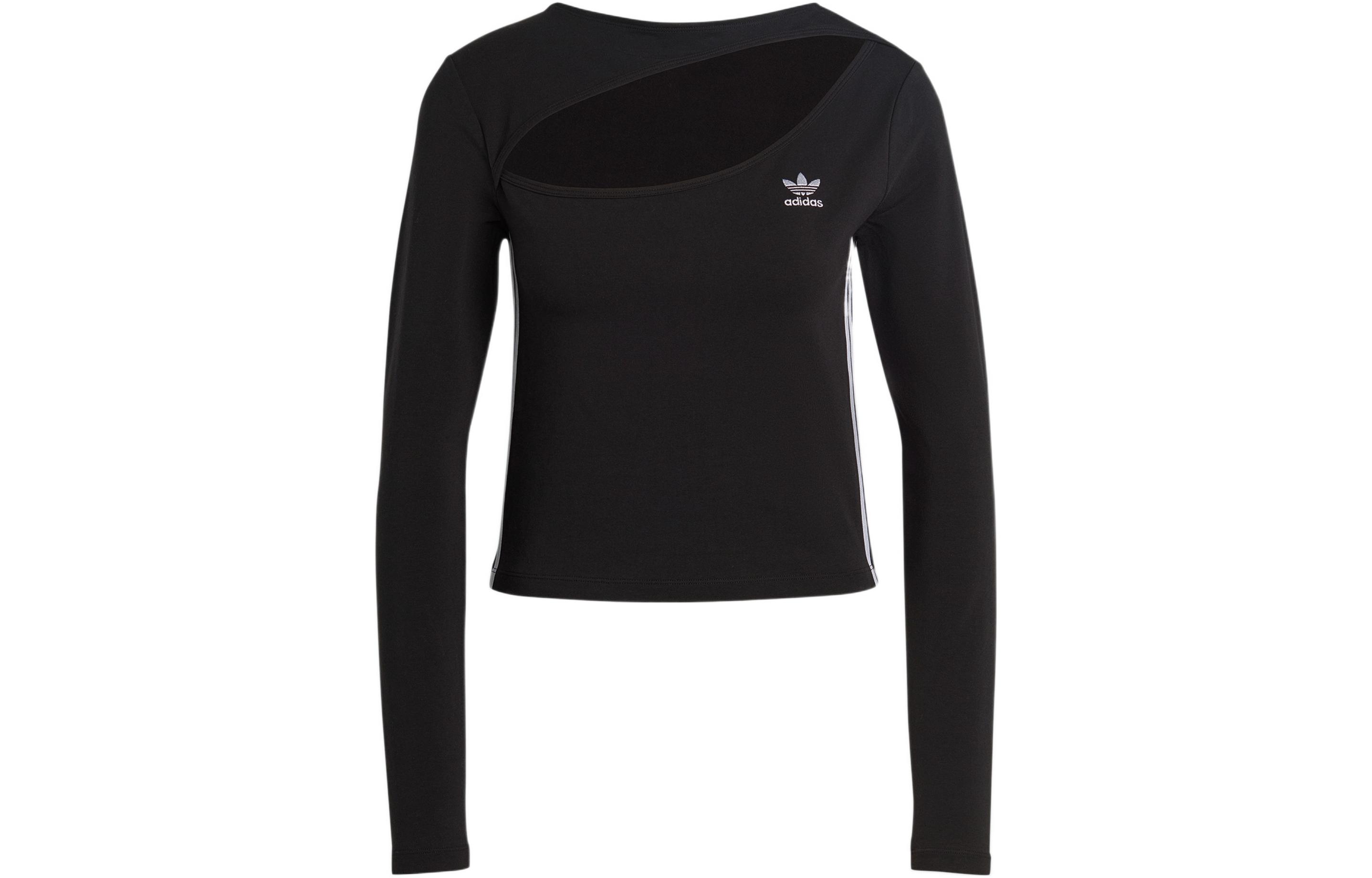 Женский лонгслив adidas originals CENTRE Cut Out Top (черный)