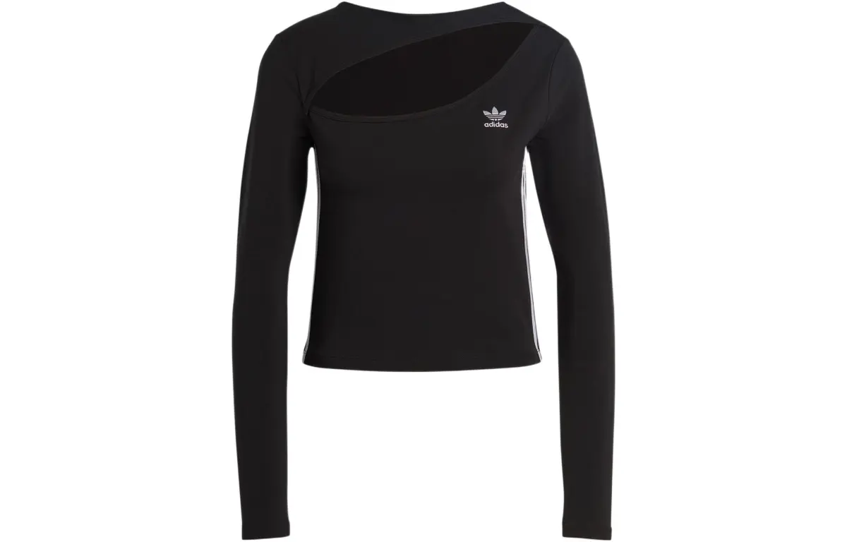 Adidas Originals CENTRE Cut Out Top Crop Top Women's Black