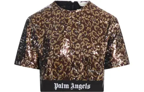 Palm Angels sequin-embellished crop top