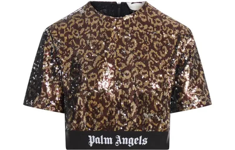 Palm Angels sequin-embellished crop top