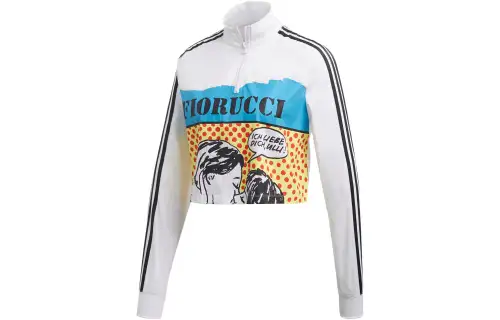 Adidas Originals X FIORUCCI Crop Tops Women's White Turtleneck Moderate