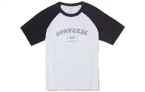 Converse Raglan Sleeve T Shirt Women's Black White