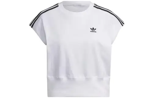 Adidas Originals ADICOLOR CLASSICS T Shirts Women's White Crew Neck Moderate Straight Fit