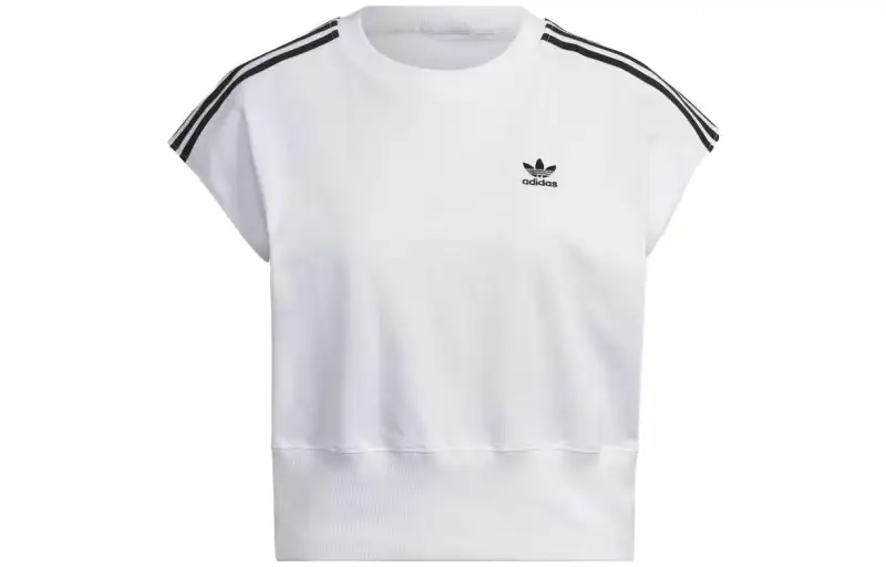 Adidas Originals ADICOLOR CLASSICS T Shirts Women's White Crew Neck Moderate Straight Fit