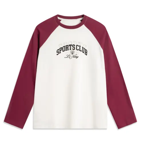 Li Ning Sports Life Collection T Shirt Women's Ivory/Tibetan Red